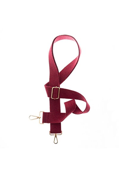 Miaju Claret Red 185 cm Long Shoulder and Bag Strap - With Gold Metal Accesso...