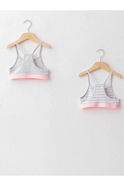 LC Waikiki Strapless Cotton Girl's Bustier 2 Pack