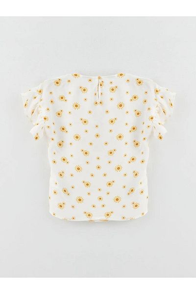 LC Waikiki Κοντομάνικη κοριτσίστικη μπλούζα Lcw Kids Crew λαιμόκοψη
