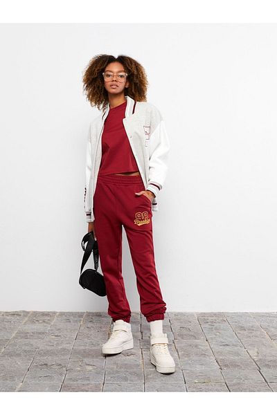 LC Waikiki Γυναικείο Jogger Sweatpants - Ελαστική μέση και κέντημα