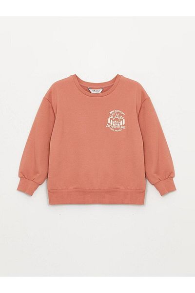 LC Waikiki LCW Kids Girls - Μακρυμάνικο φούτερ με στάμπα με λαιμόκοψη