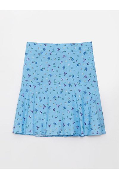 LC Waikiki Women's Elastic Waist Plain Skirt with Shorts