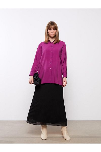 LC Waikiki LCW Modest Γυναικεία ελαστική μέση ίσια πλισέ φούστα