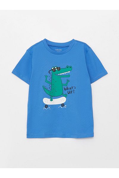 LC Waikiki Printed Short Sleeve Crew Neck T-Shirt for Baby Boy