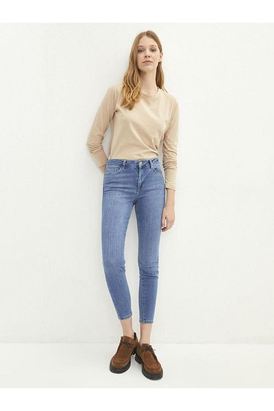 LC Waikiki Blugi Talie Normală Skinny Fit Femei Jean Pantaloni Pantaloni Pantaloni