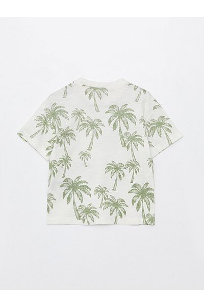 LC Waikiki Printed Short Sleeve Crew Neck T-Shirt for Baby Boy
