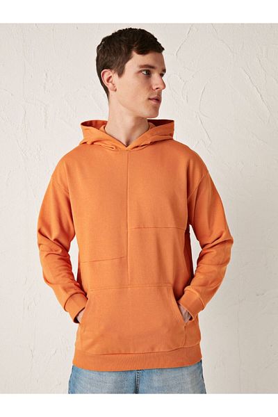 LC Waikiki Ανδρικό πορτοκαλί φούτερ oversize