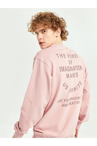 LC Waikiki Ανδρικό φούτερ - Crew Neck, Μακρυμάνικο, εμπριμέ