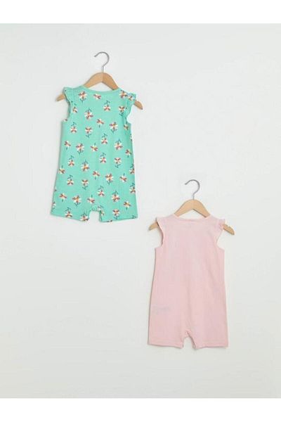 LC Waikiki Bicycle Yala Sleeveless Printed Baby Girl Jumpsuit 2 Pieces
