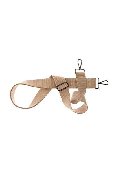 Miaju 185 cm Wide Milky Brown Colored Shoulder Strap - Black with Metal Acces...