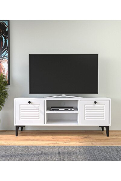 Yıldız elegance TV ÜNİTESİ PANJUR KAPAKLI MAT BEYAZ PTV_1200