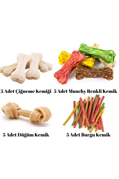 PureCanpati Köpek Çiğneme Kemiği Tüy Bakım Damlası Köpek Ödül Seti