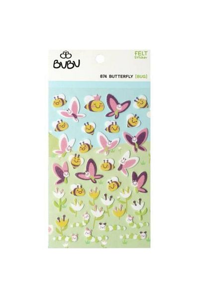 Bubu 3d Felt Sticker Bee And Butterfly 3-20mm 40pcs