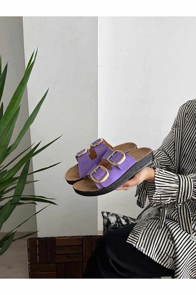 Behtah Kundura Γυναικείες παντόφλες New Season - Φαρδιές, διπλές πόρπες, ελαφριές και κομψές καθημερινές εσωτερικές κατοικίες επισκεπτών