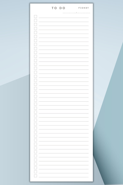 Ficksy قائمة المهام مقاس 29.7*10.5 سم - قائمة المهام - قائمة فحص المخطط