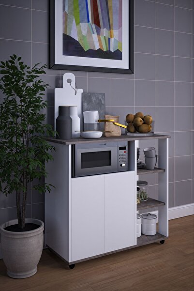 moka park avm Mikro Dalga Fırın Dolabı 2 Kapaklı Çok Amaçlı Dolap