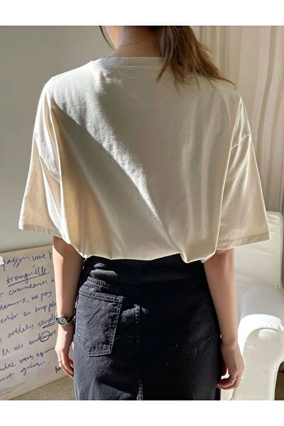 FAVORİST Μπλουζάκι GALAXY εμπριμέ βαμβακερό κοντομάνικο (Oversize).