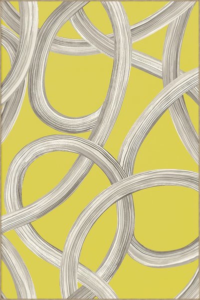 Rugs Modern Halı Covor decorativ și lavabil, cu model modern cu cercuri galbe...
