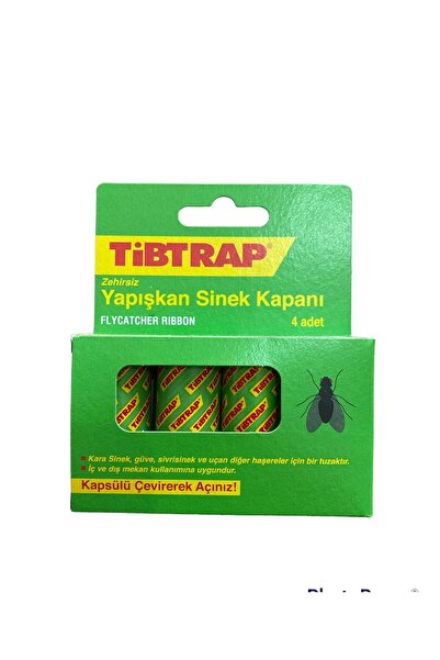 Tibtrap Yapışkan Sinek Kapanı 4lü Zehirsiz Karasinek Bandı