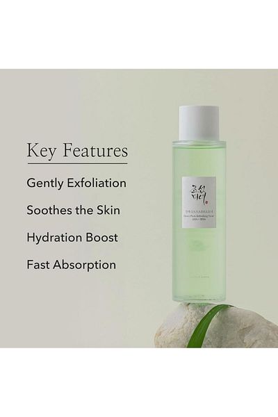 Beauty of Joseon Osvěžující tonikum Beauty of Joseon Green švestka: AHA + BHA, 150 ml - Jemně exfoliační tonikum na obličej