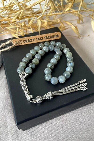 CRAZY TAKI TASARIM 8 mm labradorit piatră naturală 33 mărgele de rugăciune