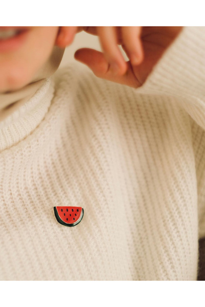 YAKA ART Karpuz Dilimi Seramik Broş