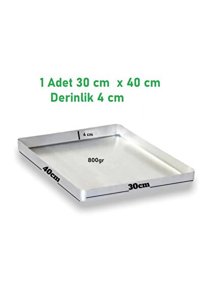 qpazar Alüminyum Baklava Börek Tepsisi 30x40x4 cm derinlik