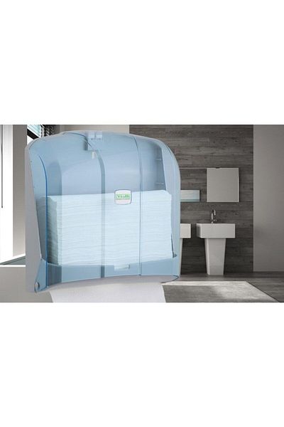 Şeker Portakalım Vialli Kh300t Z Layer Practical Bathroom Kitchen Paper Towel Dispenser 300 Pieces Transparent