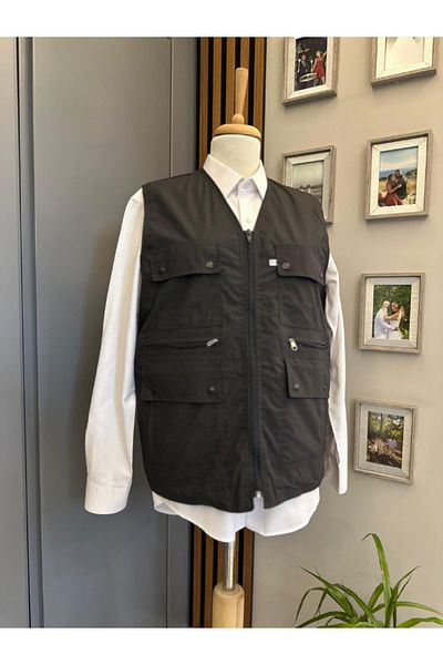 BERNEO Men's Dad - Multi-Pocket and Zippered Summer & Spring Vest