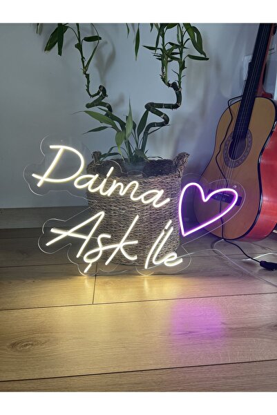 Neon Daima Aşk İle Neon Led Duvar Dekorasyonu