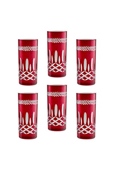 Jumbo Double Face 6'lı Meşrubat Bardağı Kırmızı