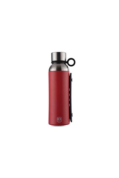 BUGATTI Red Stainless Steel Mat Thermos - 1500Ml with Carrying Handle