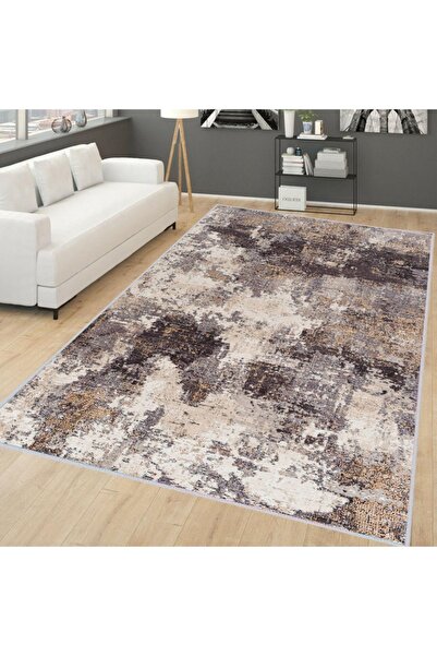 ROVİGO HOME Dijital Baskı Yıkanabilir Kaymaz Taban Salon Halısı Rvg1748