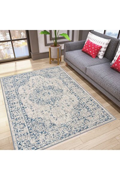 ROVİGO HOME Dijital Baskı Yıkanabilir Kaymaz Taban Salon Halısı Rvg1792