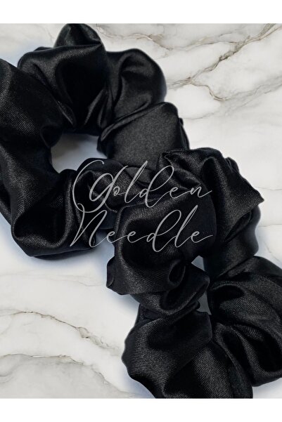 Golden Needle 4'lü Siyah Saten Isısız Saç Şekillendirici Saç Sosisi- Fiyonklu Temel Paket