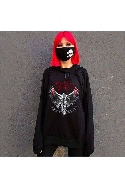 Köstebek Gothic Grunge Touz Angel - Unisex Hoodie