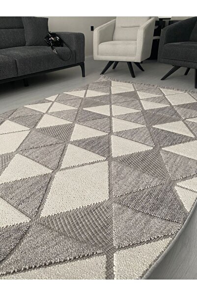 KARAR HALI Gri krem İskandinav halı