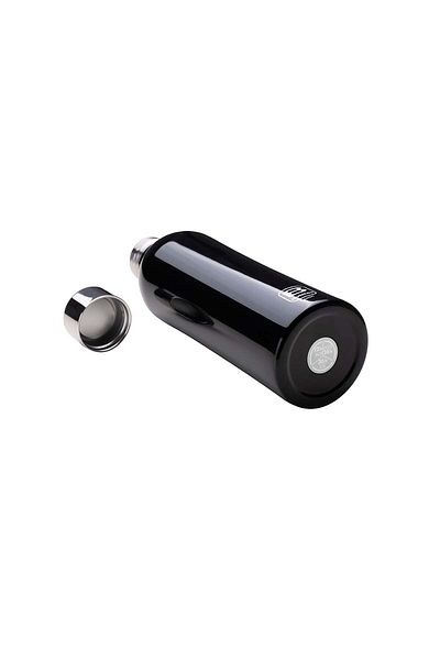 BUGATTI Glossy Black Twin Thermos - Stainless Steel, 800 Ml