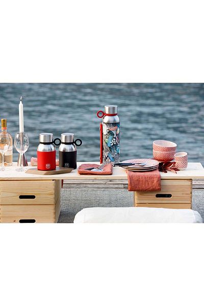 BUGATTI Red Stainless Steel Mat Food Thermos - 500Ml