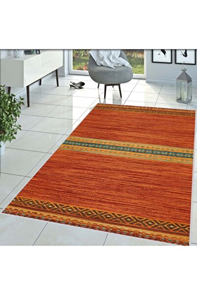 ROVİGO HOME Dijital Baskı Yıkanabilir Kaymaz Taban Salon Halısı