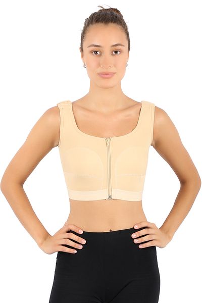 Supportline PoSt Operative - Zippered LipoSuction CompreSSion SportS Bra