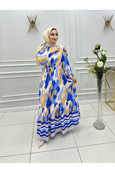 SHİROSA Φόρεμα Hijab σιφόν με σχέδιο - Γυναικείο