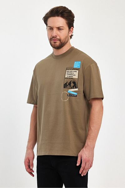Rodi 7023 Model Men's Crew Neck Printed T-Shirt