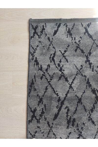 Saray Life Modern Iskandinav Desenli Şönil Kilim Kaydırmaz Pamuk-dokuma Taban...