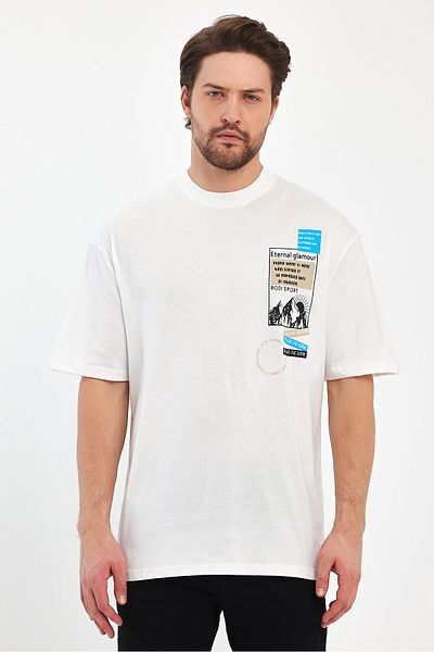 Rodi 7023 Model Men's Crew Neck Printed T-Shirt