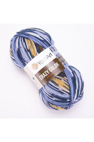 Yarnart Crazy Color - Μαρμάρινο Χέρι Πλεκτό Νήμα Ebruli-182