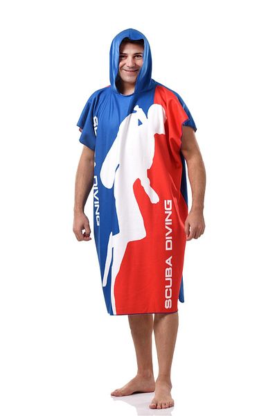 YORKADESIGN Scuba Diving Themed Surf and Diving Poncho & Surf Poncho (ONE SIZE & STYLE)