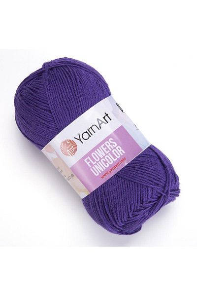 Yarnart Flowers Unicolor - Πλεκτό Χειροποίητο Σχοινί Μωβ-751