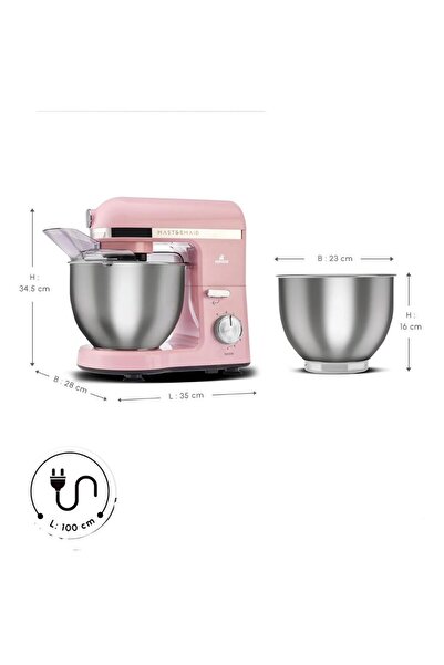 Karaca Yüksek Güclü Premium Chef Pro Çift Kollu Mutfak Şefi 1500 W Pink