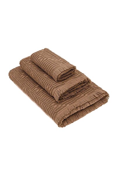 Green Black by Ecocotton Anisa Коричневий 100% бавовна жакардовий 3-предметний набір рушників для хамаму